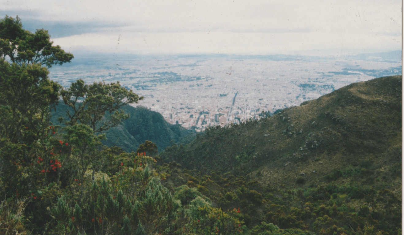 Mountain landscape in the Eastern Andes surrounding Bogotá, Colombia.