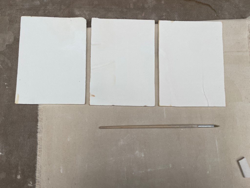 Wite clay ceramic canvas test
